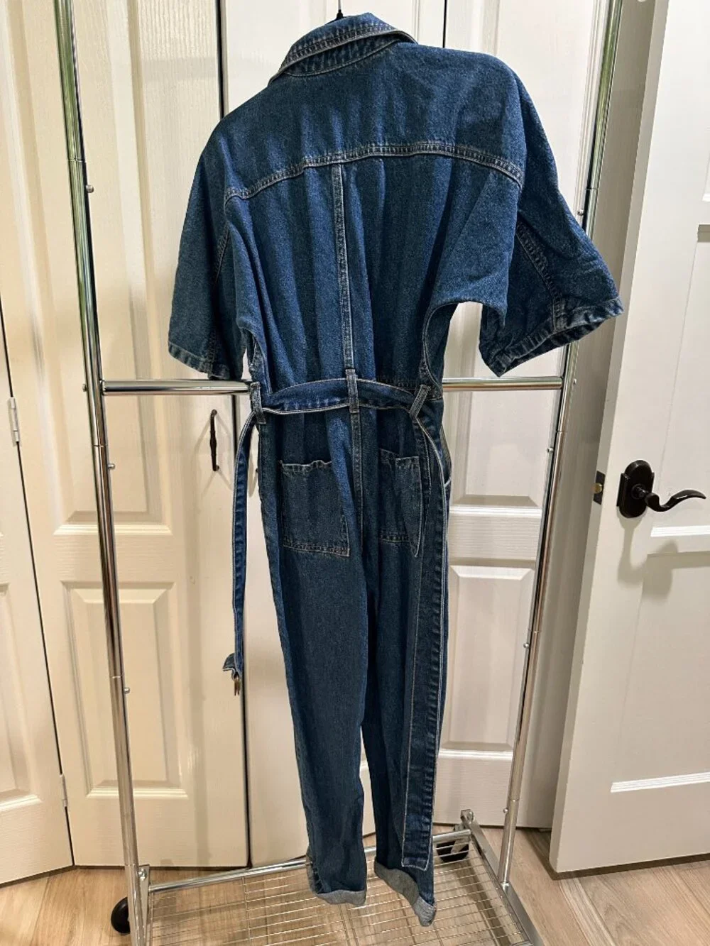 Nasty Gal Denim Jumpsuit Boilersuit, US 2 - Picture 5 of 6